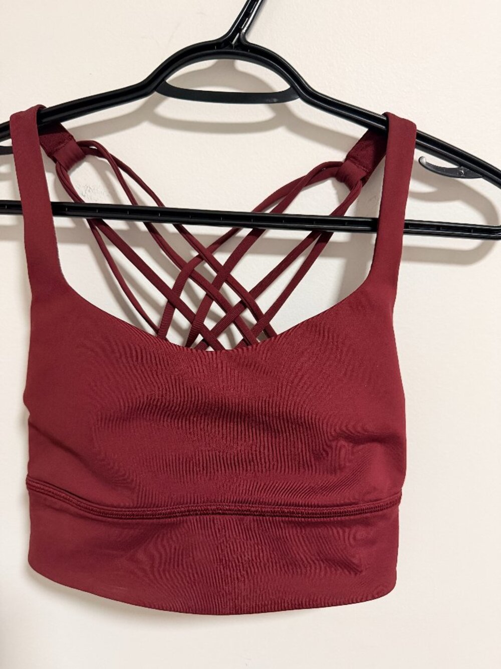 Lululemon Free to Be Bra Wild Long Line – Wine – Size 6 – NWOT - Picture 3 of 7